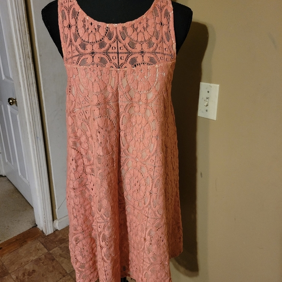 Free People Mauve Lace Slip on Dress - Picture 2 of 10